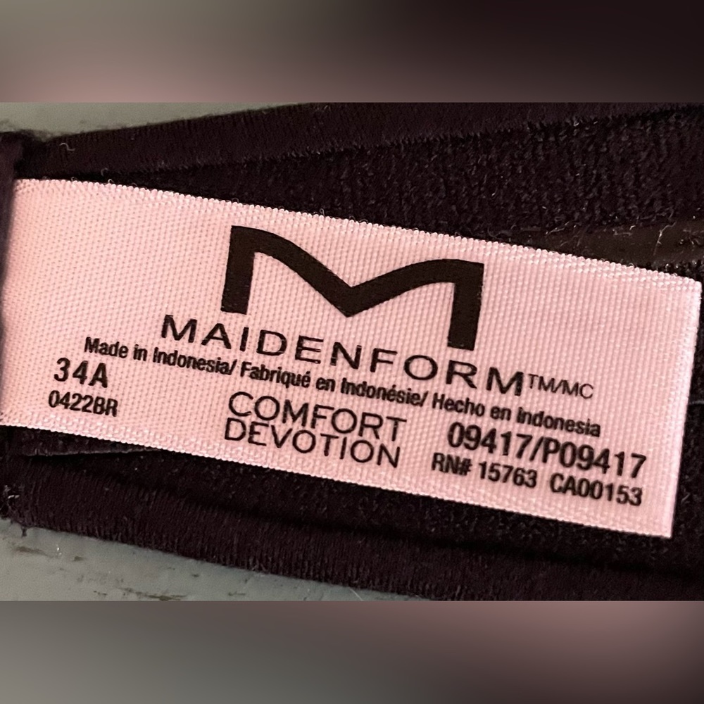 NWT Maidenform Demi Strapless Multiway Bra Black Size 34A Style 09417 - Picture 6 of 7